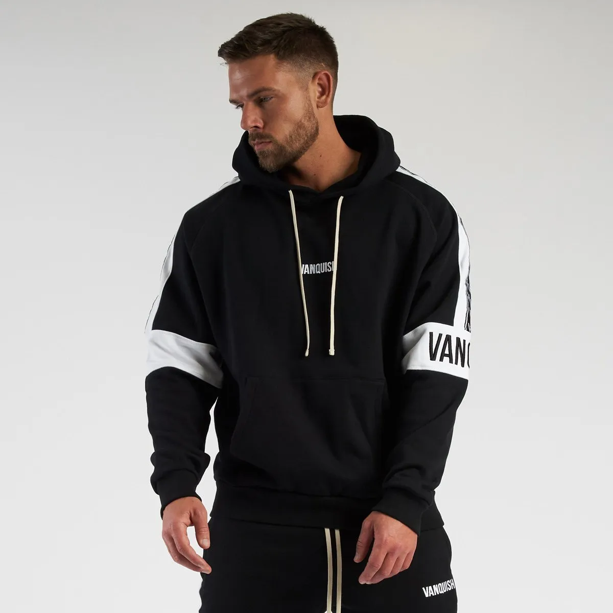 Vanquish Contrast Black Oversized Hoodie