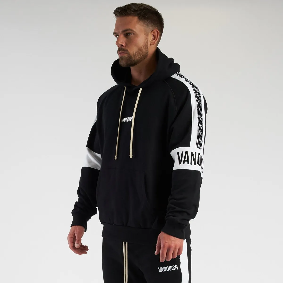 Vanquish Contrast Black Oversized Hoodie