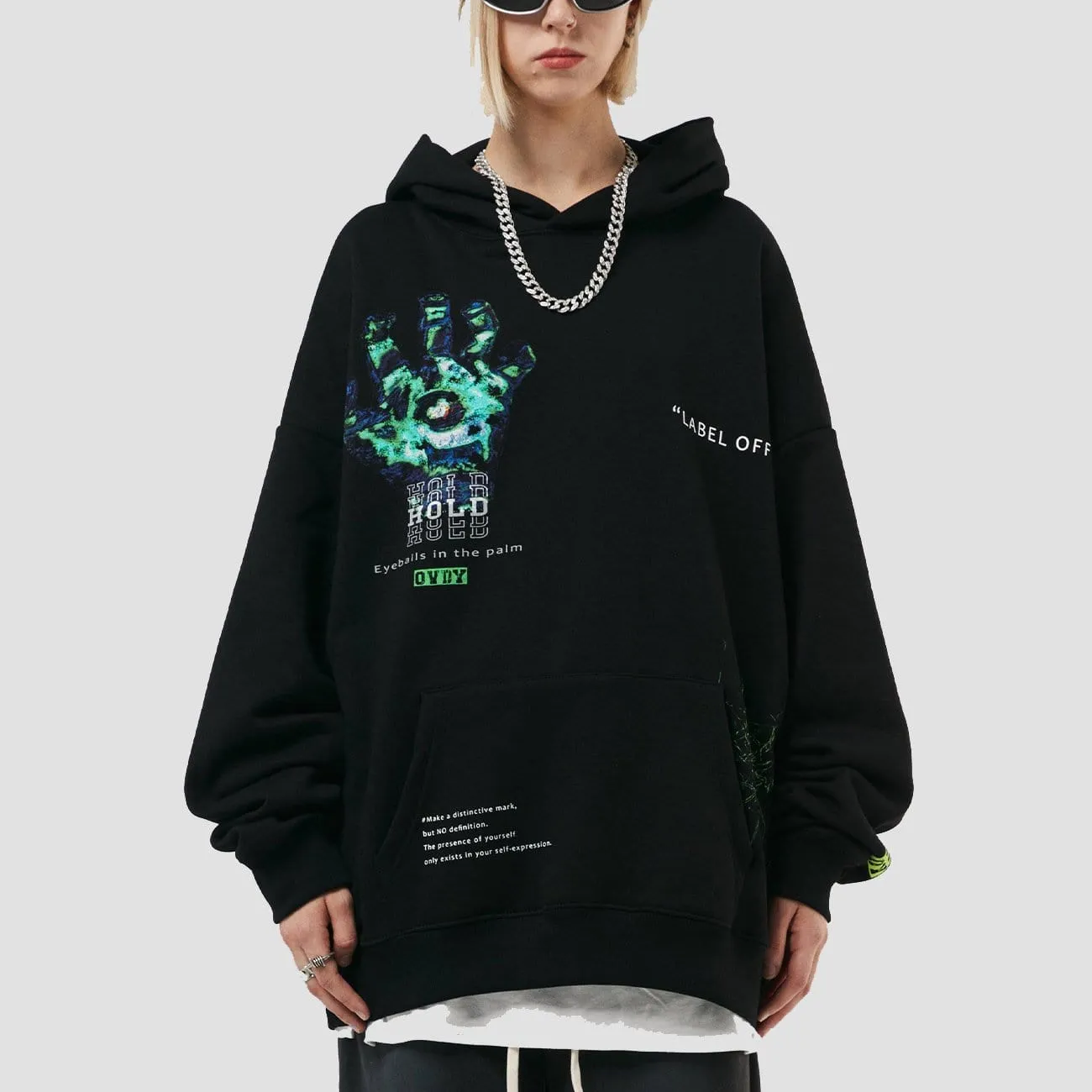 WLS Spider Venom Palm Print Hoodie