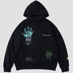 WLS Spider Venom Palm Print Hoodie