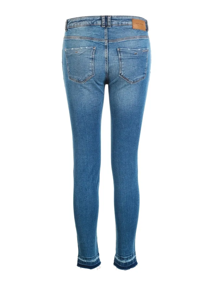 Women's Spring/Autumn Ripped Cropped Slim Strech Jeans